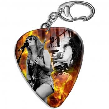 Deap Vally (WK) Big Live Performance Guitarra Pick Keyring Llavero