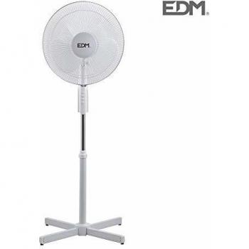 VENTILADOR DE PIE EDM 55 W 40 cm, Color Blanco