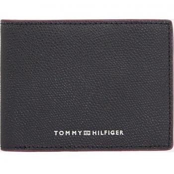 Tommy Hilfiger Men's Leather Grain Bifold Wallet - Black - One