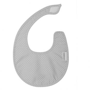 Babero Redondo Con Velcro Pic Gris/Mota 16X19 Cm