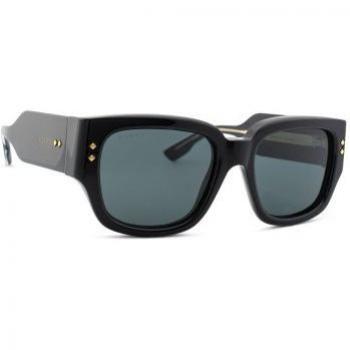 Gucci GG1261S 001 Unisex Square Sunglasses - Black Plastic, Prescription or Non-Prescription, Online Try-On