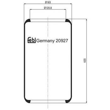 Fuelle de suspensión neumática FEBI BILSTEIN 20927 para ejes delantero y trasero