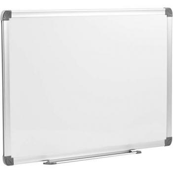 Pizarra Blanca Magnética 60x45 cm con Marco de Aluminio y Bandeja para Rotuladores - Ideal para Oficinas y Escuelas