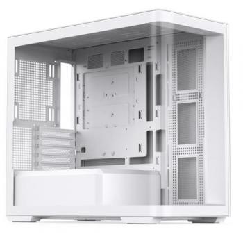 Caja Midi-Tower Jonsbo D300 con Vidrio Templado 270° - Blanco - Micro/Mini/Flex-ATX