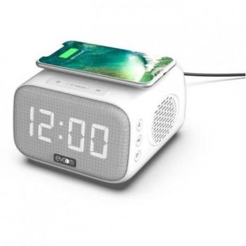Despertador Cargador Inalámbrico y Altavoz Integrado Evoom EV304601 Blanco