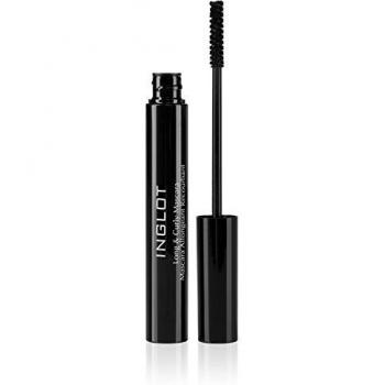INGLOT COSMÉTICOS Máscara Long & Curly efecto lifting de pestañas, levanta, alarga y separa las pestañas, volumen instantáneo, 7,5 ml, color: negro intenso
