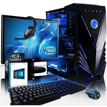 VIBOX Apache 9XW Gaming PC Ordenador de sobremesa con Cupón de juego, Windows 10 OS, 22 HD Monitor