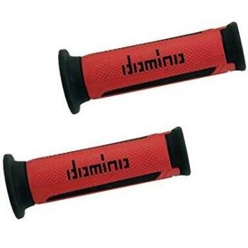 Puños Moto Domino A350 Touring Rojo/Negro Sin Gofres