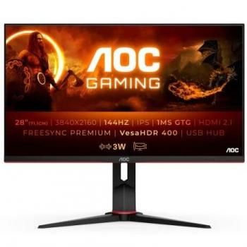 AOC U28G2XU2 28 LED IPS UltraHD 4K 144Hz FreeSync Premium Gaming Monitor