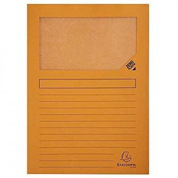 Exacompta 50104E - Lote de 100 Subcarpetas Forever® 120 con Ventana e Impresas, Color Naranja