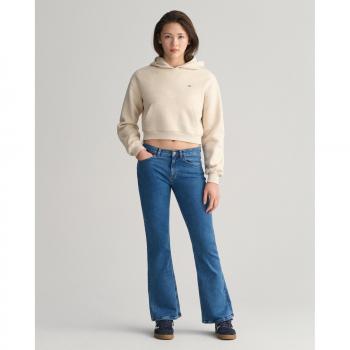 Jeans de niña Gant azul con bajo acampanado y bolsillos laterales, talla 12 años (152 cm), casual, algodón, denim