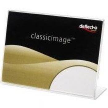 Deflecto 261903 - Soporte de letrero inclinado horizontal Deflecto A8