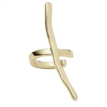 Pendiente Ear Cuff Corinthia de Plata de Ley 925 con Baño de Oro Amarillo 18K - Cierre Ajustable y Sin Perforación - Unisex