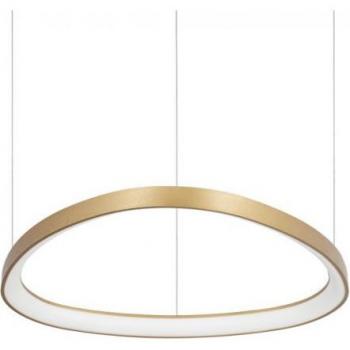 Lámpara colgante LED integrada Gemini, metal/plástico/látón, 3000K