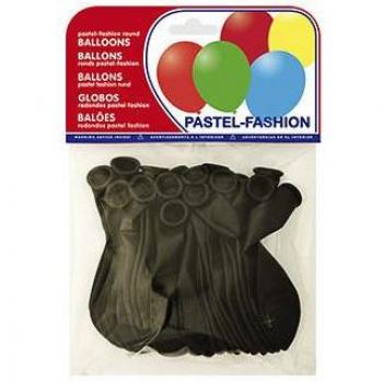 Globo 100% latex biodegradable pastel negro bolsa de 20 unidades