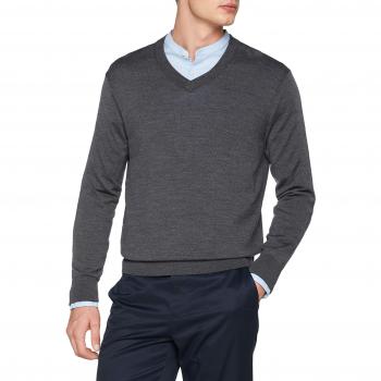 BROOKS BROTHERS Maglione Scollo a V, Jersey para Hombre, Grigio