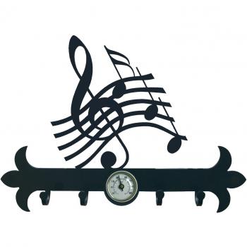 IMEX EL ZORRO El Zorro 11648-Colgador de Llaves música, 290 mm, Hierro Forjado, Negro, 2.5x29x15.8 cm
