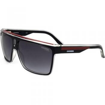 Carrera 22 Shield Unisex Sunglasses - Size: ONESIZE, Color: Black Red Gold Dark Grey Gradient