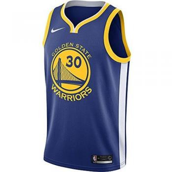 Nike Gsw M Nk Swgmn Jsy Road Camiseta 2ª Equipación Golden State Warriors de Baloncesto, Hombre, Blanco / Amarillo / Rush Blue, XL
