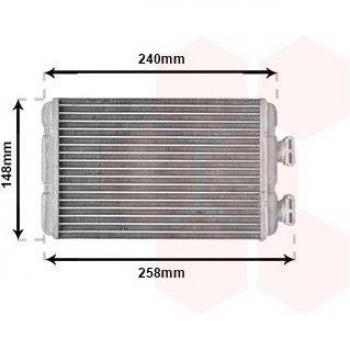 Radiador de calefacción VAN WEZEL 06006210, tipo: calentador, características: diseño compacto, fácil instalación, eficiente en la transferencia de calor, adecuado para vehículos específicos