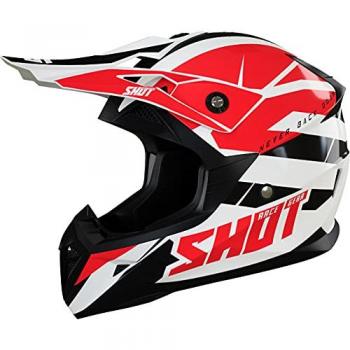 Casco de Motocross SHOT Pulse Revenge Blanco-Rojo-Negro XL (61/62)