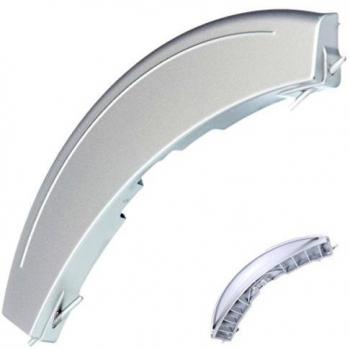 Poignée de puerta gris metal con ejes para lavadora BOSCH 00490903, 12003957