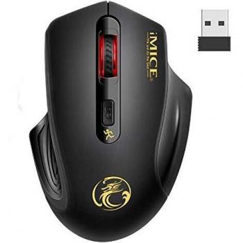 iAmotus Ratón Inalámbrico, 2.4GHz Wireless Ratón Silencioso Óptico 3DPI de Ajustable con Receptor Nano USB de Mouse Ergonómico para PC, Desktop, Laptop, Windows, Linux, Vista, Mac