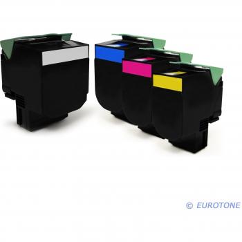 4 Rebuilt Toner Lexmark C540H1KG C540H1CG C540H1MG C540H1YG Lexmark C540 C543 C544 X543 X544 X546 X548 C546 Black...
