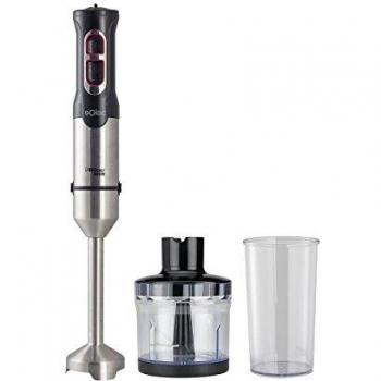 Solac BA 5603 Batidora de mano con accesorios, selector velocidad con LED, 800 W, acero inoxidable