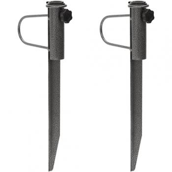 Soportes para paraguas con picos 2 piezas 19x42 cm Acero galvanizado