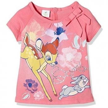 BRUMS - T-Shirtjersey C/Fiocco Bambi, Camisa De Pijama da bebé-niñas 0-24, rosa