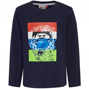 LEGO Wear Boy Ninjago Tiger 323-Langarmshirt, Camisa Manga Larga para Niños, Azul