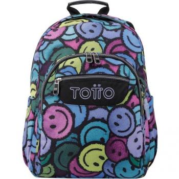 Mochila Escolar Totto Acuarela Emojis 44cm