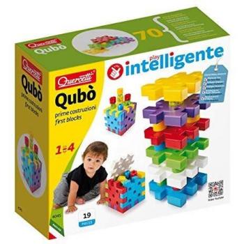 Quercetti - Q4045 - Juego Construcción Qubò Primeros Bloques 12m+