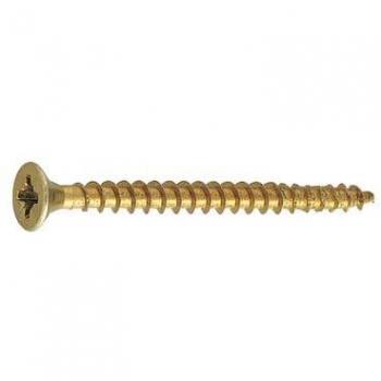 Tornillo tirafondo para madera con avellanado Pozi de acero cementado 3,5 x 35 mm (caja de 5 unidades)