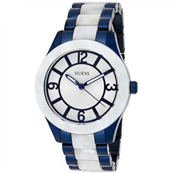 Guess Reloj Analógico para Mujer de Cuarzo con Correa en Acero Inoxidable W0074L3
