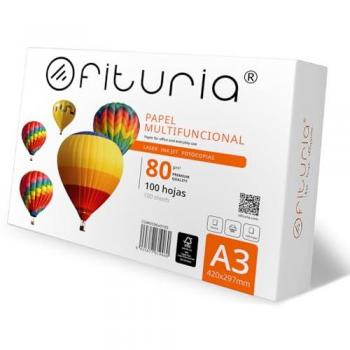 Folios A3 Multiusos 80g/m² para Impresora y Fotocopiadora, Paquete de 100 Hojas Blancas - Ideal para Oficina y Uso Doméstico