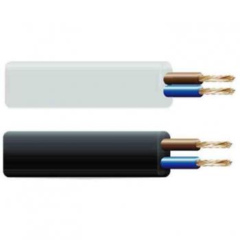 Manguera plana 3x1mm blanca flexible (audio) euro/mts
