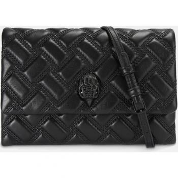 Bolso de hombro pequeño Kensington Duet Dr de piel en negro