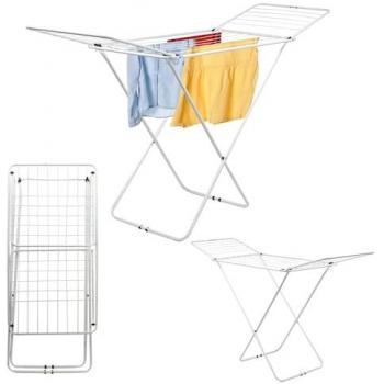 Secadora de Ropa Plegable Grande de Pie 181 cm con Alas y Longitud de Secado 18 m/23 m, Estructura de Acero con Recubrimiento en Polvo