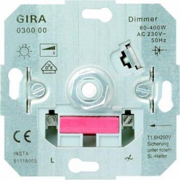 Gira LED Dimmer Base Element 20-200W with Rotary Switch (030000)