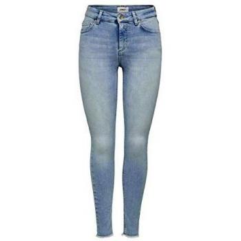Only Blush Life Mid Waist Skinny Ankle Jeans Light Blue Denim