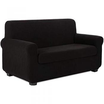 TIANSHU Funda Sofa 2 Plazas,2-Piezas Jacquard poliéster Funda de Sofá 2 plazas elasticas Suaves Resistentes