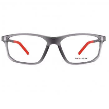 Gafa de vista Polar 520 Padel con Clip Naranja Espejo Polarizado, Armazones para Hombre Grises, Lentes Recetadas 58