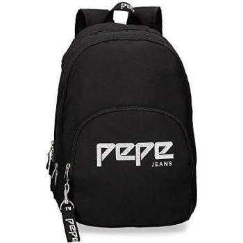 Pepe Jeans Uma Mochila Doble Compartimento Adaptable a Carro Negro 32x44x22 cms Poliéster 20.46L