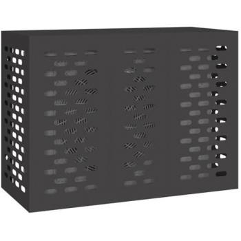 Black Steel Air Conditioner Cover 110x50x80 cm