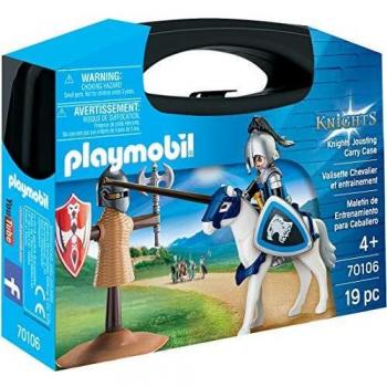 PLAYMOBIL- Maletín de Entrenamiento para Caballero Juguete, Multicolor