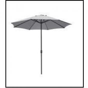 BRICOGROUP Parasol Aluminio 3,5M Perla SIN FALDÓN. 8 Varillas con MANIVELA