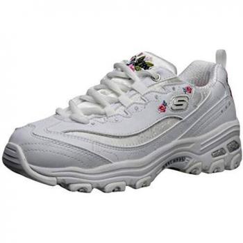 Skechers Girls' D'Lites-Bright Blossoms Trainers, White
