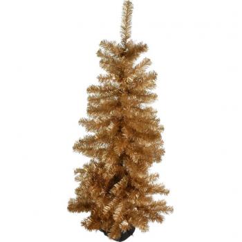 Árbol de mesa de Navidad dorado galvanizado 120 cm Ambiance